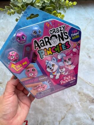 Crazy Aaron's Pinchies Pet Parade fidget game with three collectible animal characters