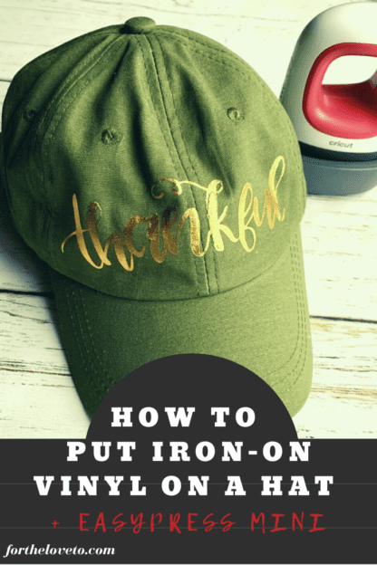 How To Put Iron-On Vinyl On A Hat