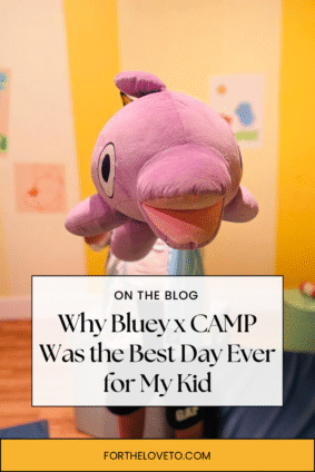 Bluey x CAMP puppet moment during immersive kids experience at CAMP store