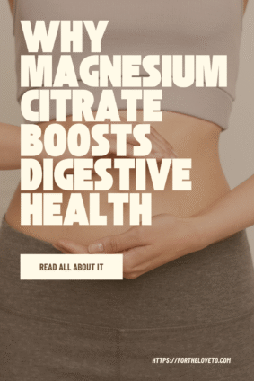 Close-up of woman holding stomach, promoting magnesium citrate benefits for digestion, gut health, and overall wellness.