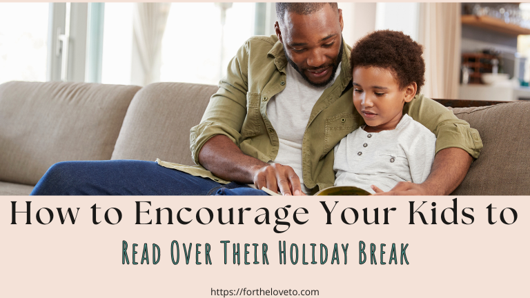 Child enjoying a book during a cozy holiday reading time
