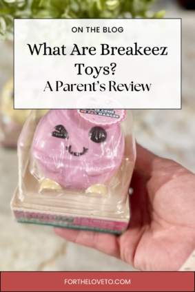Packaged pink Breakeez toy showing non-food surprise collectible design