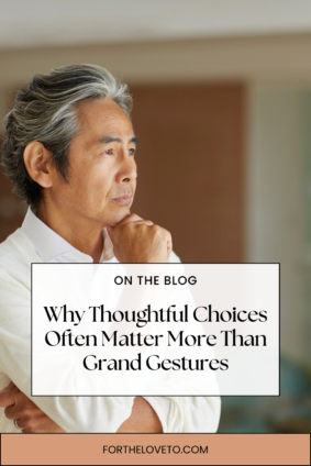 Reflective portrait representing why thoughtful choices in life often matter more than grand gestures, highlighting intention, wisdom, and quiet confidence.