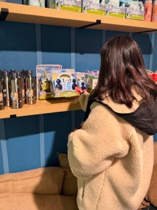 Bluey merchandise available at the Bluey x CAMP NYC holiday gift shop