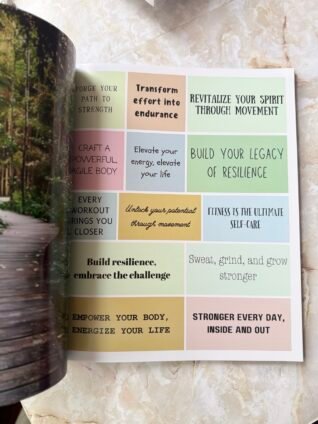 Motivational quote pages inside the Vision Board Book supporting New Year goal setting and vision board ideas.