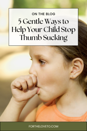 Young child sucking thumb outdoors as example of thumb-sucking weaning and gentle ways parents can help kids stop the habit naturally
