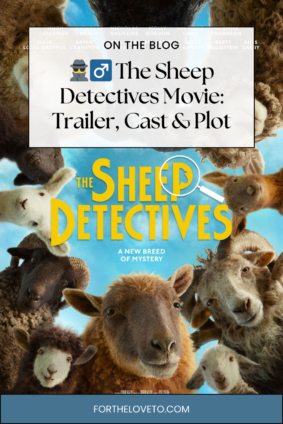 The Sheep Detectives movie poster showing animated sheep detectives in a family comedy mystery