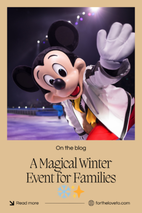 Close-up performance from Disney On Ice Mickey’s Search Party, highlighting an energetic skating moment during a magical winter event for families in NYC and NJ.