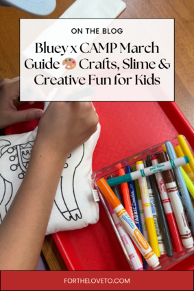 National Craft Month activities for kids at Bluey x CAMP NYC featuring slime making and creative drop-in craft fun for families