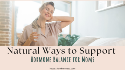 Natural ways to support hormone balance for moms wellness lifestyle blog graphic