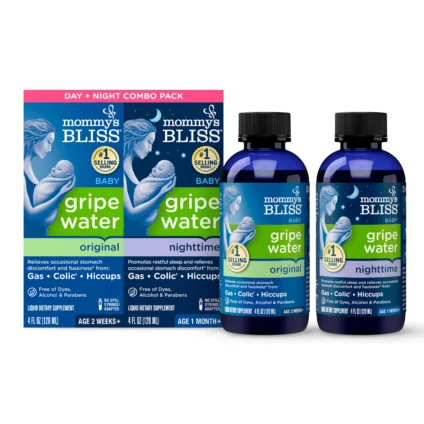 Gripe water for babies day and night combo to help with gas, fussiness, and better sleep for newborns