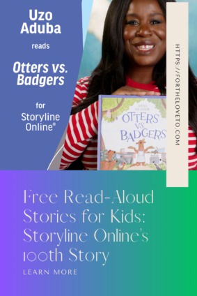 Storyline Online 100th read aloud featuring Uzo Aduba reading Otters vs. Badgers, free read aloud books for kids online.