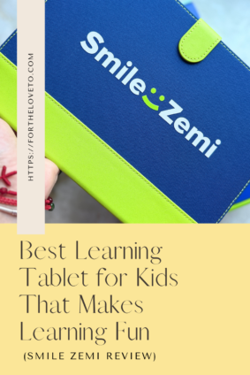 Smile Zemi learning tablet for kids with durable case designed for distraction free learning at home