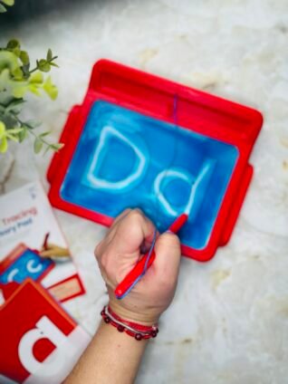 letter tracing sensory pad for preschool handwriting practice and fine motor skills