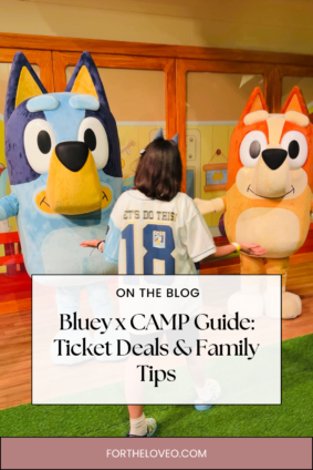 Family meeting Bluey and Bingo at Bluey's House with Bluey x CAMP ticket deals
