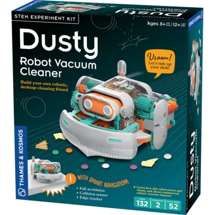 educational robot vacuum toy cleaning crumbs on desk