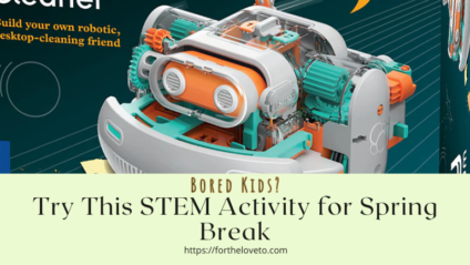 spring break STEM activity for kids build your own robot vacuum educational STEM kit idea for bored kids