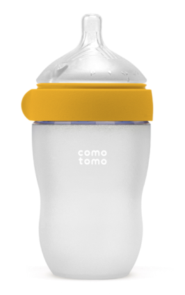 Comotomo baby bottle V2 designed for breastfed babies with soft silicone and anti-colic features