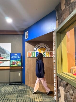 Build-A-Bear Workshop inside Great Wolf Lodge where kids can create their own plush