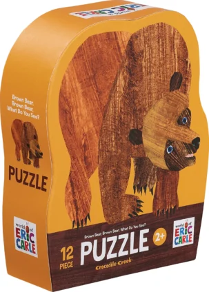 Brown Bear Brown Bear Eric Carle puzzle for toddlers encouraging problem-solving and hand-eye coordination