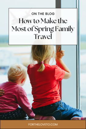 Children waiting for their flight before a spring family travel adventure.