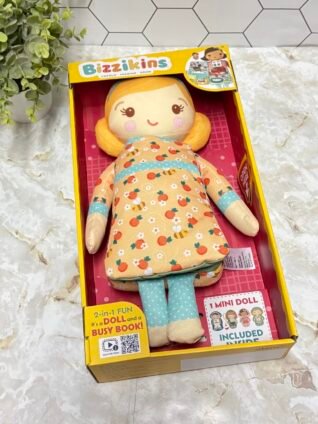 Travel toys for toddlers – Bizzikins Rosie the Gardener busy book doll