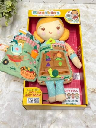 Travel toys for toddlers with Bizzikins Rosie the Gardener interactive activities