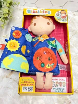 Travel toys for toddlers – Bizzikins Max the Astronaut busy book doll