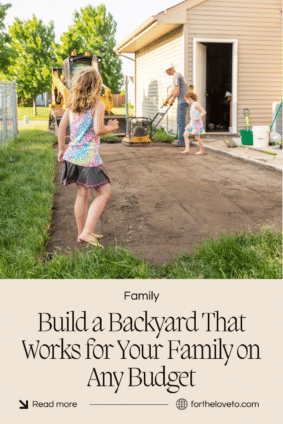 Family preparing to build a backyard that works for their family