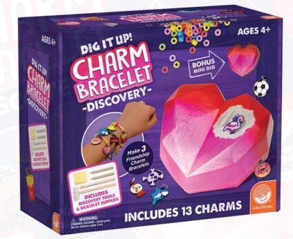 Dig It Up! Giant Charm Bracelet Discovery Kit, a creative friendship gift for kids that lets them make and share friendship bracelets.