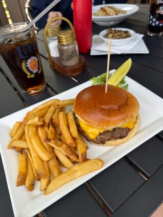 Delicious lunch at Players Waterfront Eatery at Lake Placid