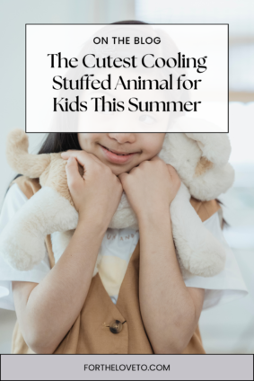 Child hugging a Warm Pals cooling stuffed animal for kids during a cozy summer moment.