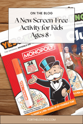 Yes & Know trivia game books featuring MONOPOLY and CLUE as a new screen-free activity for kids ages 8 and up.