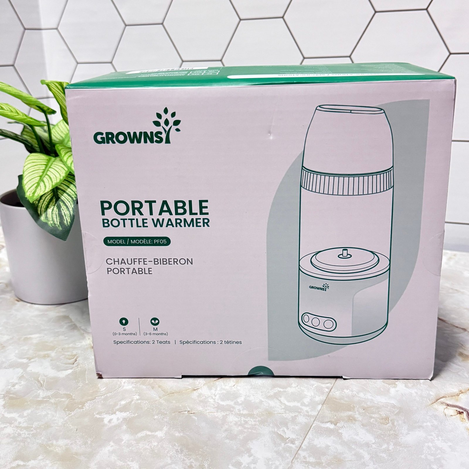 Grownsy Portable Bottle Warmer, Detachable All-in-One Travel Milk Warmers