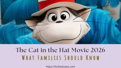 The Cat surrounded by blue Things in The Cat in the Hat movie 2026 family guide.
